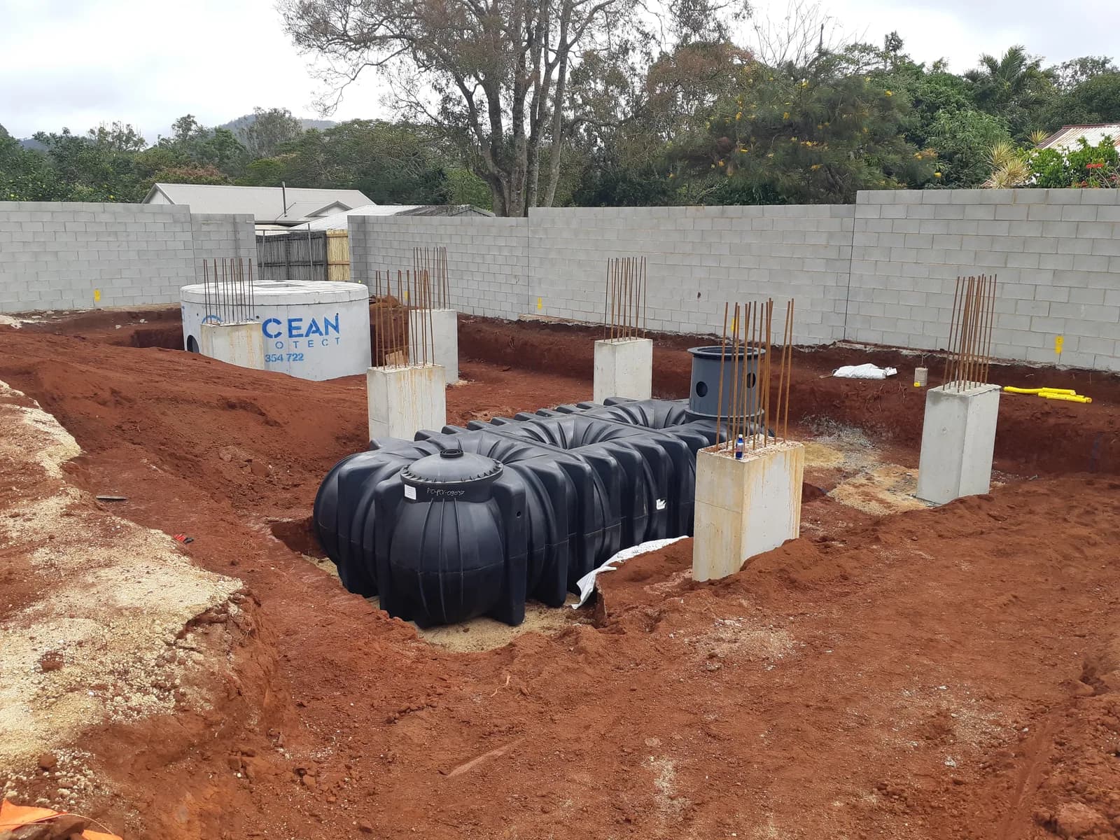 10,000 L rainwater beneath Atherton health clinic carpark project photo, Atherton, QLD