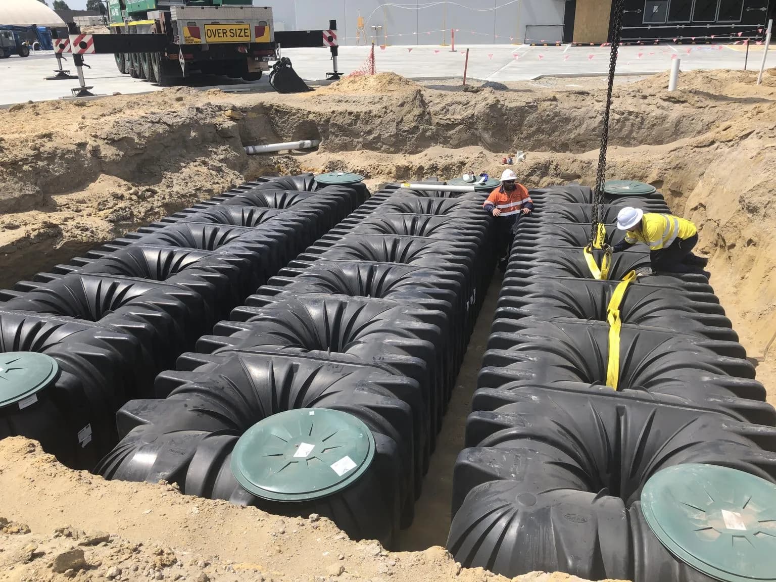 60 kL stormwater for Forestfield truck centre project photo, Forrestfield, WA