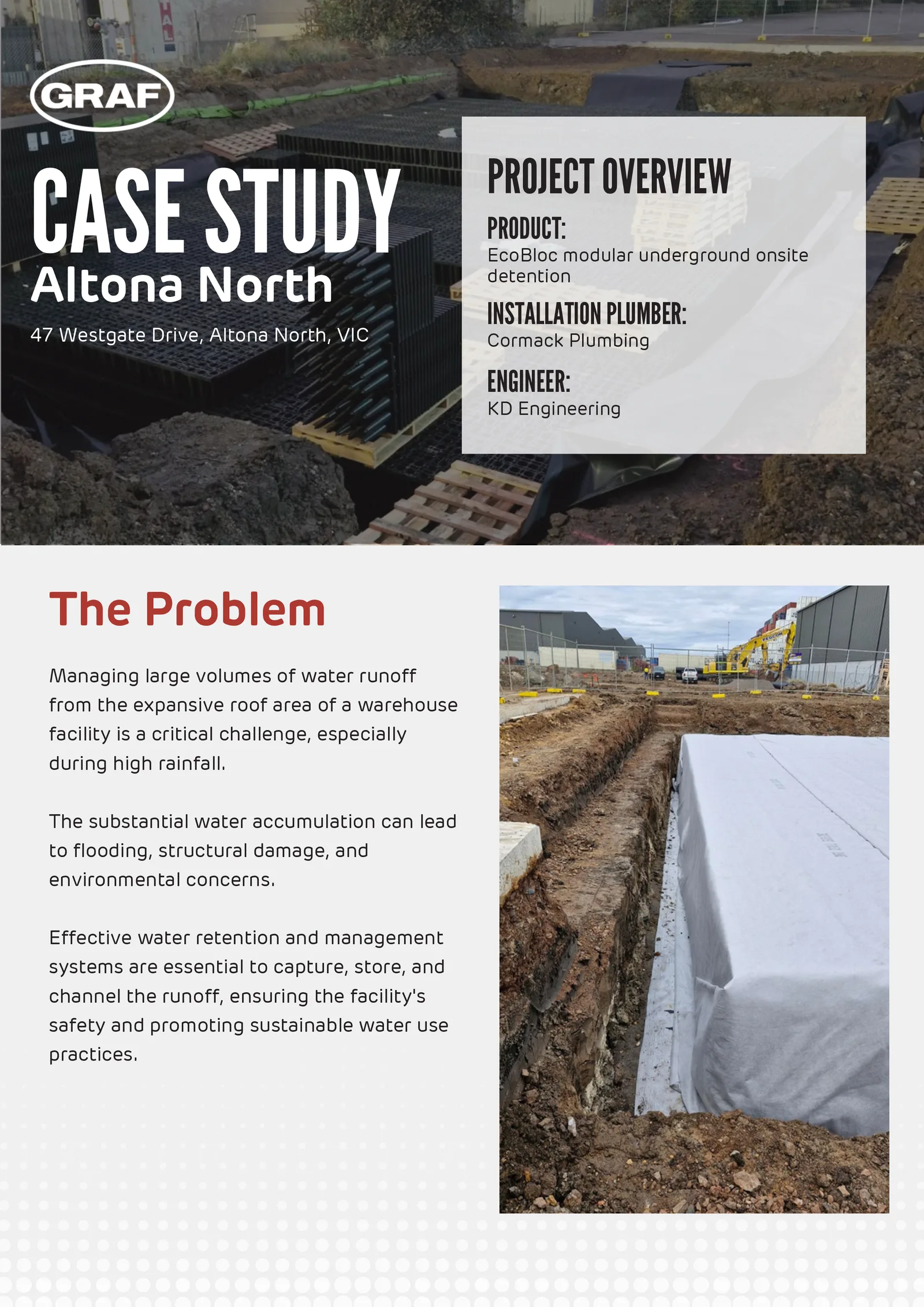 Modular stormwater system for WA commercial development project photo, Western Australia