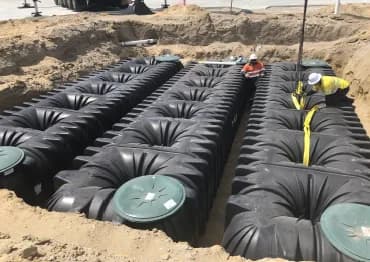 60 kL stormwater ordered, delivered, installed in 48 hours project photo, Forrestfield, WA