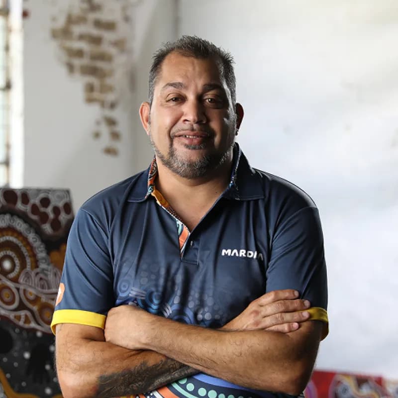 Kevin Bynder, Wajak Nyungar artist and Mardaa CEO