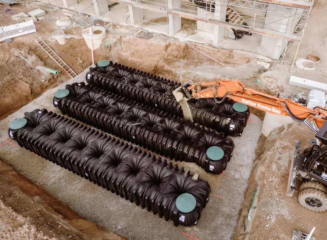 GRAF underground rainwater tank installation on an Australian project