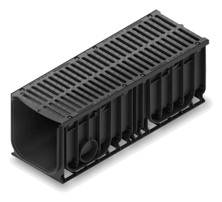 RECYFIX NC 200 - Type 010 with Ductile Iron Slotted grating SW 204/18 mm 8 bolts 1m