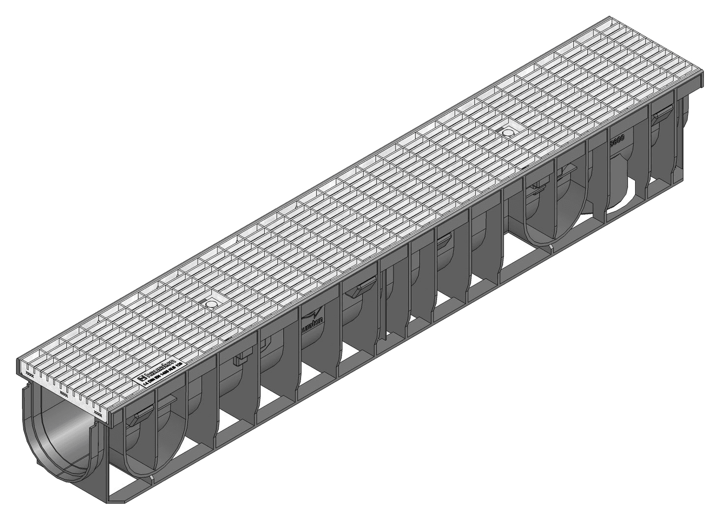 RECYFIX PRO 100 - Type 01 with Galv Mesh Grate 30/10 Class B 1m - HAURATON - Surface Drainage Australia
