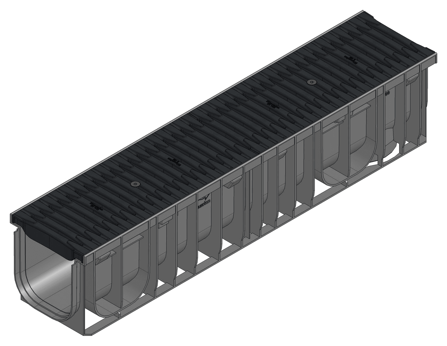 RECYFIX PRO 150 - Type 01 with Stainless Steel 304 Heelguard Grate Class B 1m - HAURATON - Surface Drainage Australia