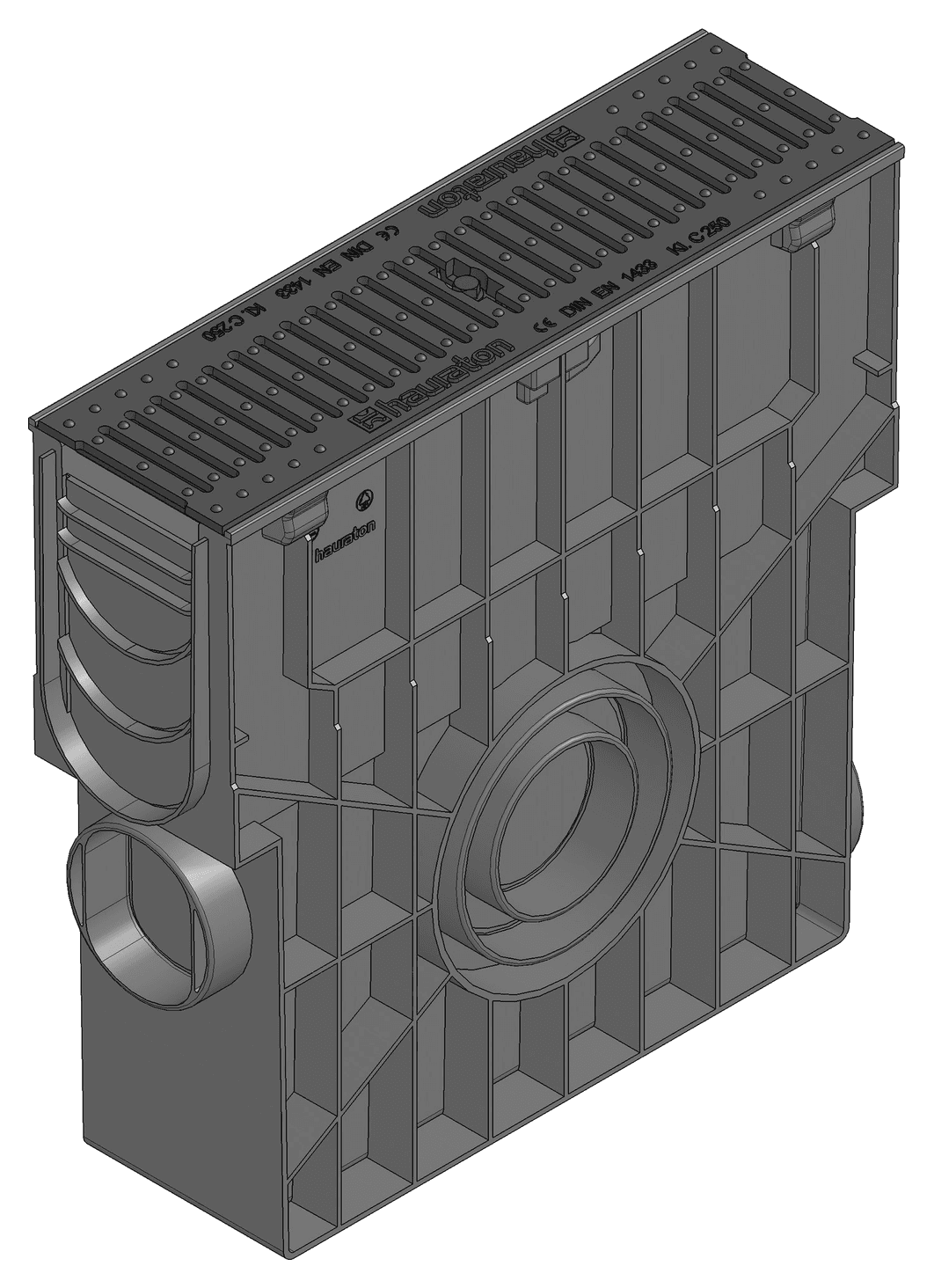 RECYFIX Standard 100 Trash Box with Ductile Iron Heelguard Grate - HAURATON - Surface Drainage Australia